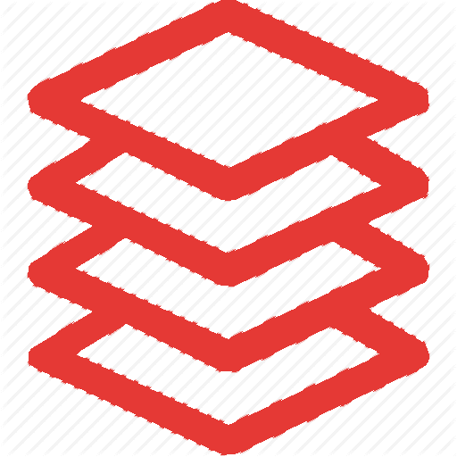 Stacked layers icon for holiday packages and travel information